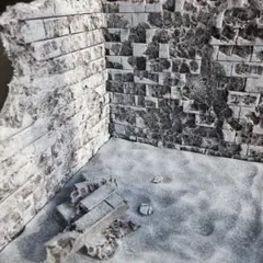 ハンドメイド 撮影ボード 壁 ジオラマベース 廃墟 古城 洞窟 探検 レンガ