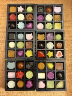 ハンドメイド ミニチュア チョコレート風パーツ 6トレーセット