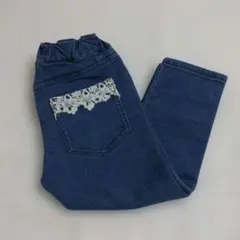 SERAPH レース付き デニムパンツ 裏起毛 微起毛 100