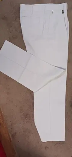 ホワイト スリムフィットパンツ作業用ズボン　　 85cm