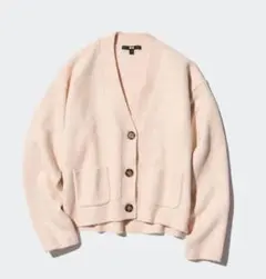 UNIQLO スフレヤーンVネックショートカーディガンMサイズ