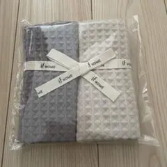 if HOME ワッフル生地 フェイスタオル 2枚セット