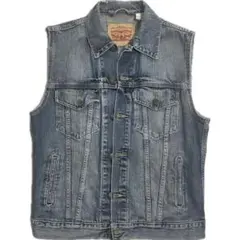 Levis リーバイス デニムベスト ジレ ビンテージ ブランド品 ブラック 黒 Levi's ベスト ジレ Levi's/リーバイス テーラード ビスチェ