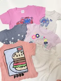 【底値】【まとめ売り】キッズ 女の子 半袖 Tシャツ 6枚セット 90-100のサムネイル