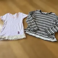 120 長袖カットソー .半袖インナー2点セット