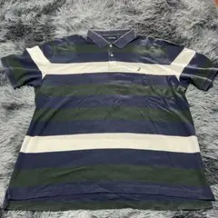 NAUTICA XXL ポロシャツ ネイビー/グリーン/ホワイトのサムネイル