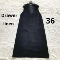 DRAWER ジャンパースカート　38 DRAWER ドゥロワー ツイルギャザージャンパースカート ネイビー