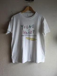 90s グッドレギュラー　ホワイト　アート　ユニセックス　tシャツ　可愛い　古着