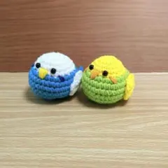 セキセイインコレインボーさんのがま口&おきあがりこぼし♪ - メルカリ