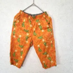 恐竜柄オレンジハーフパンツ Mサイズ