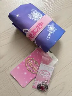【しまむら】セボンスター ショッピングバッグ エコバッグ パープル チャーム付きのサムネイル