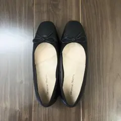 ORiental TRaffc リボン付き黒フラットシューズ