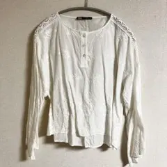 ZAPA エンブロイダリーコットントップス S