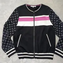 LEONARD SPORT/レオナール/マフラー風衿ニットジャケットカーディガン:42/オフ白系yj225 レオナール（コート・ジャケット｜レディースファッション