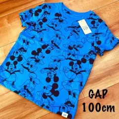 【新品】100 GAP ディズニー ミッキーマウス 総柄 Tシャツ 半袖 男の子