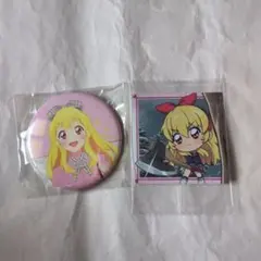 アイカツ　星宮いちご　缶バッジ＆ステッカー