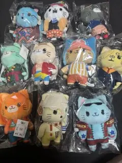 ワンピース アイマスク付きぬいぐるみ　麦わら一味セット