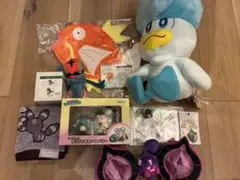 ポケモン ぬいぐるみ・グッズセット　ピカピカボックス　コイキングバッグ等9点