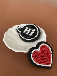 ふきだし　ビーズ刺繍　ブローチ【フルーツバスケット】可愛さに視線集中！♡Hi 2