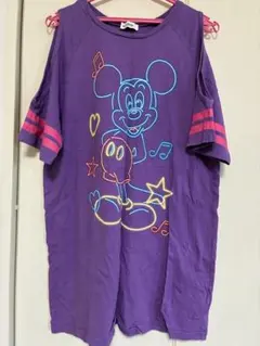NICORON Disney ミッキー Tシャツ パープル M-L