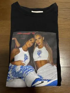 AZZURRO フォトプリント Tシャツ ブラック