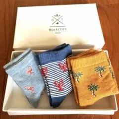 ROYALTIES PARIS ベビー靴下 3足 フラミンゴ ロブスター　未使用