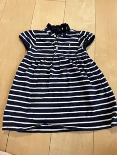 Ralph Lauren ワンピース 80 ネイビー/ストライプ