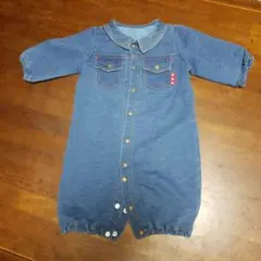 デニム風ロンパース