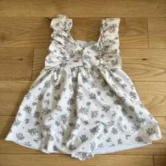 花柄フリル　ワンピース水着　100cm F.Oインターナショナル　リボン　女の子