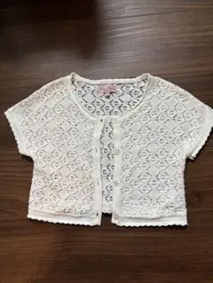 マザウェイズ　 ホワイトカーディガン ボレロ110cm