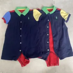 Ralph Lauren カラフルロンパース 2点セット 6M 双子