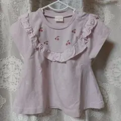 さくらんぼ フリルTシャツ 80サイズ