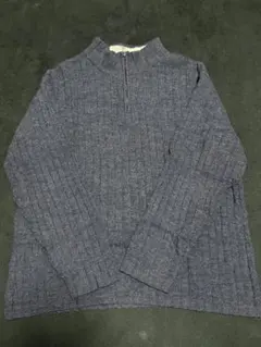 BC FACTORY ハーフジップ リブニットセーター / ハイネック