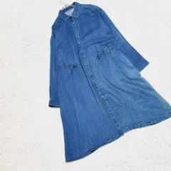 【GIANNI LO GIUDICE】デニム風シャツワンピース (42)