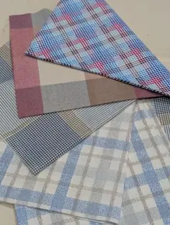 A605 チェック柄 100cm×50cm　コットン100%　4枚組