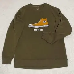 コンバース◇パイル刺繍 スニーカー スウェット トレーナー 裏起毛 ゆるだぼ M