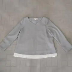 NATURALBAUTYBASIC 卒業 入学 卒園 入園 ブラウスМ グレー