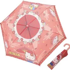ハローキティ 折り畳み傘 折畳傘 ロマン 和柄 サンリオ