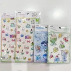 セリア　アミファ　amifa ウォーターシール　アクアリウム　クリームソーダ