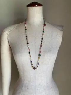 インド　九つの天然石　マーラ　数珠　ネックレス