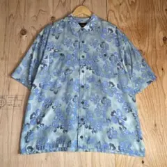 90S ORVIS パッチワーク アロハシャツ ブルー オービス - メルカリ