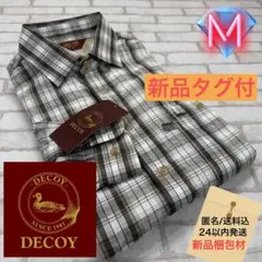 【新品】DECOY 薄手シワ加工 レーヨン混2WAYタータンチェックシャツ