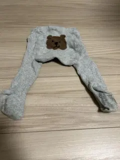 babyGAPくまさんタイツ　グレー　ベビータイツ