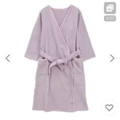 Cotton100％ スフレfineタオル バスローブ レディース　Lサイズ