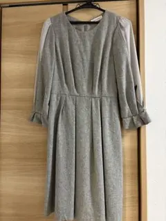 REW DE REW グレー 長袖 フレアワンピース