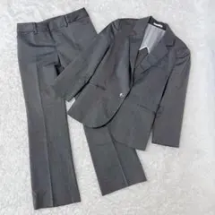 LES MUES Femme 洗えるスーツ セットアップ S グレー ストライプ