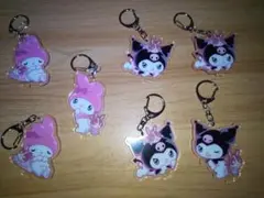 宇佐美 マイメロちゃん クロミちゃんキーホルダー7個セット
