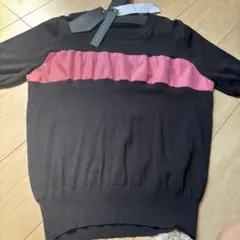 MICALLE MICALLE 半袖ニット ブラック ピンクのサムネイル