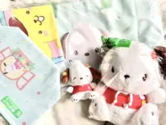 サンリオ　当たりくじ　ポチャッコ　ぬいぐるみ　ラスト　キャリーオンバッグ　セット