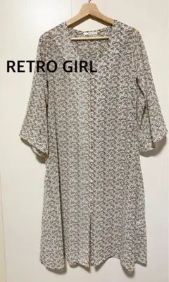 RETRO GIRL レトロガール　ロングワンピース　シャツワンピース　M